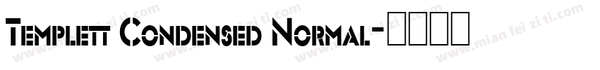 Templett Condensed Normal字体转换